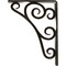 Ekena Millwork Tristan Wrought Iron Bracket, (Single center brace), Antiqued Warm Silver 1 1/2"W x 5 1/2"D x 8"H BKTM01X05X08STNAWS - alternate 4